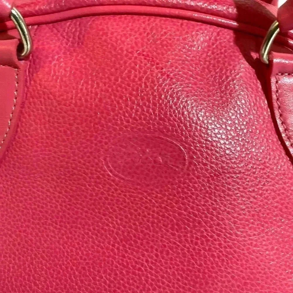Longchamp pink leather satchel handbag - Picture 6 of 12